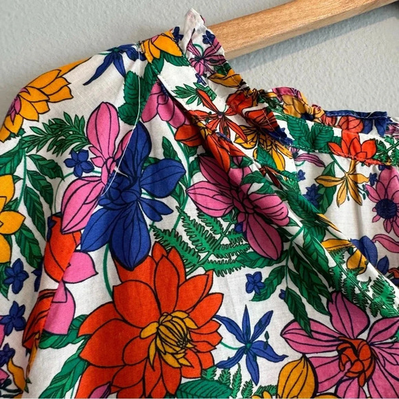 Talbots Floral Blouse - Multicolor and White - Picture 6 of 9